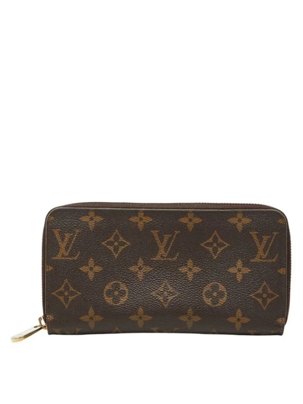Louis Vuitton Monogram Zippy Wallet Zip Around Brown Rose Ballerine Leather
